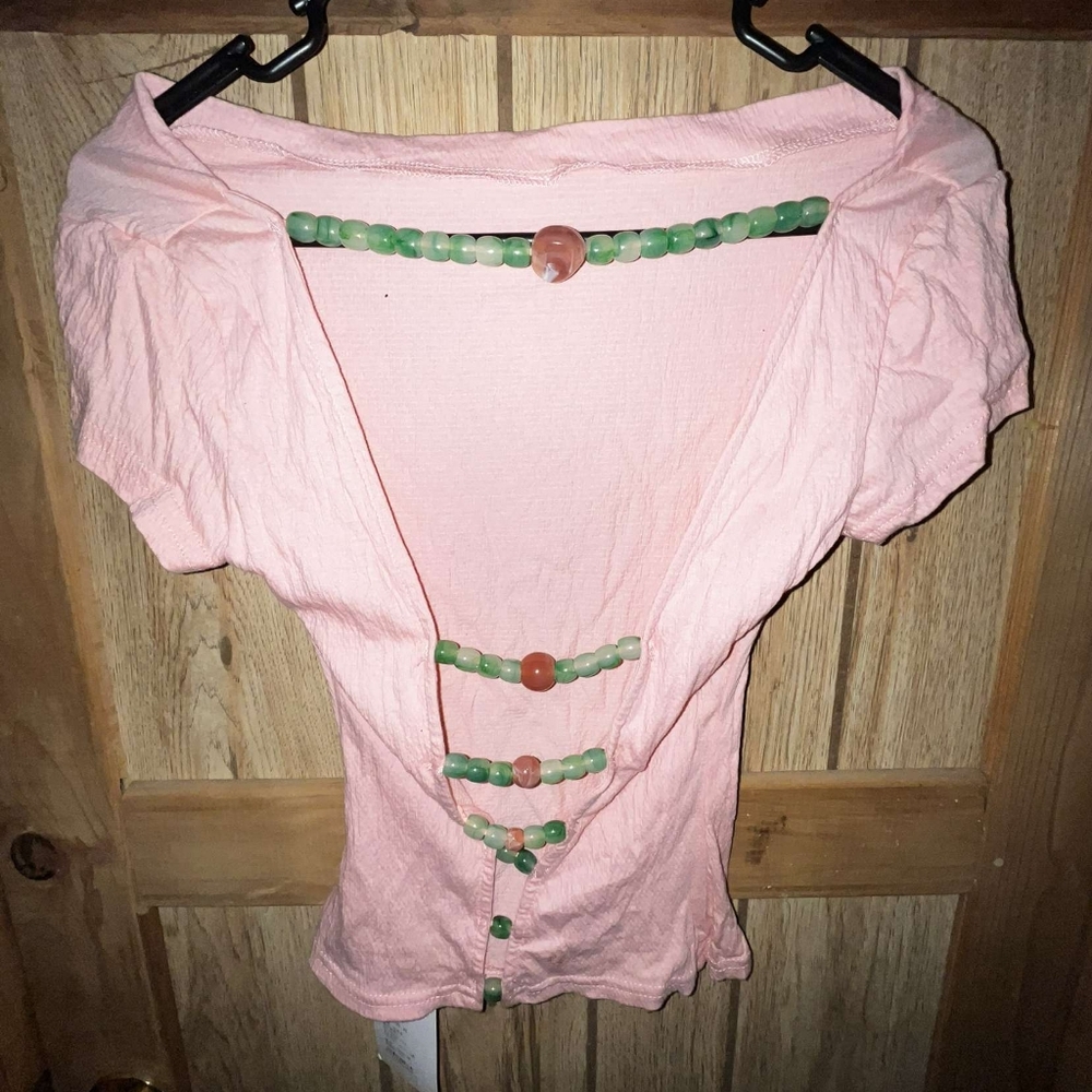 Backless Beaded Shirt